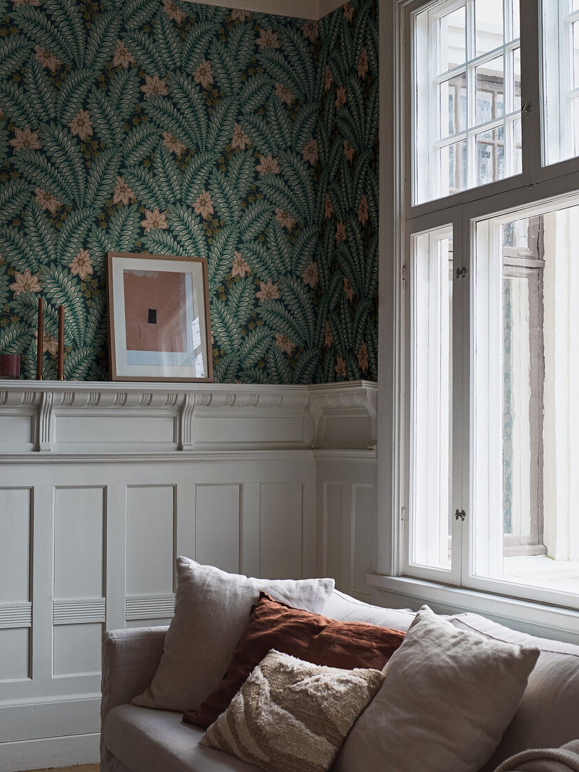 Hidden Ivy, tapet i gröna toner