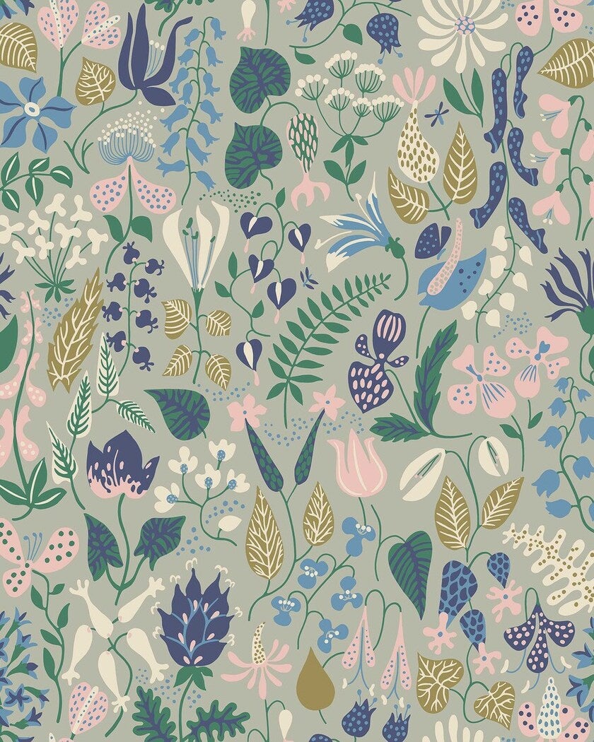 Stig Lindberg Herbarium, blågrå