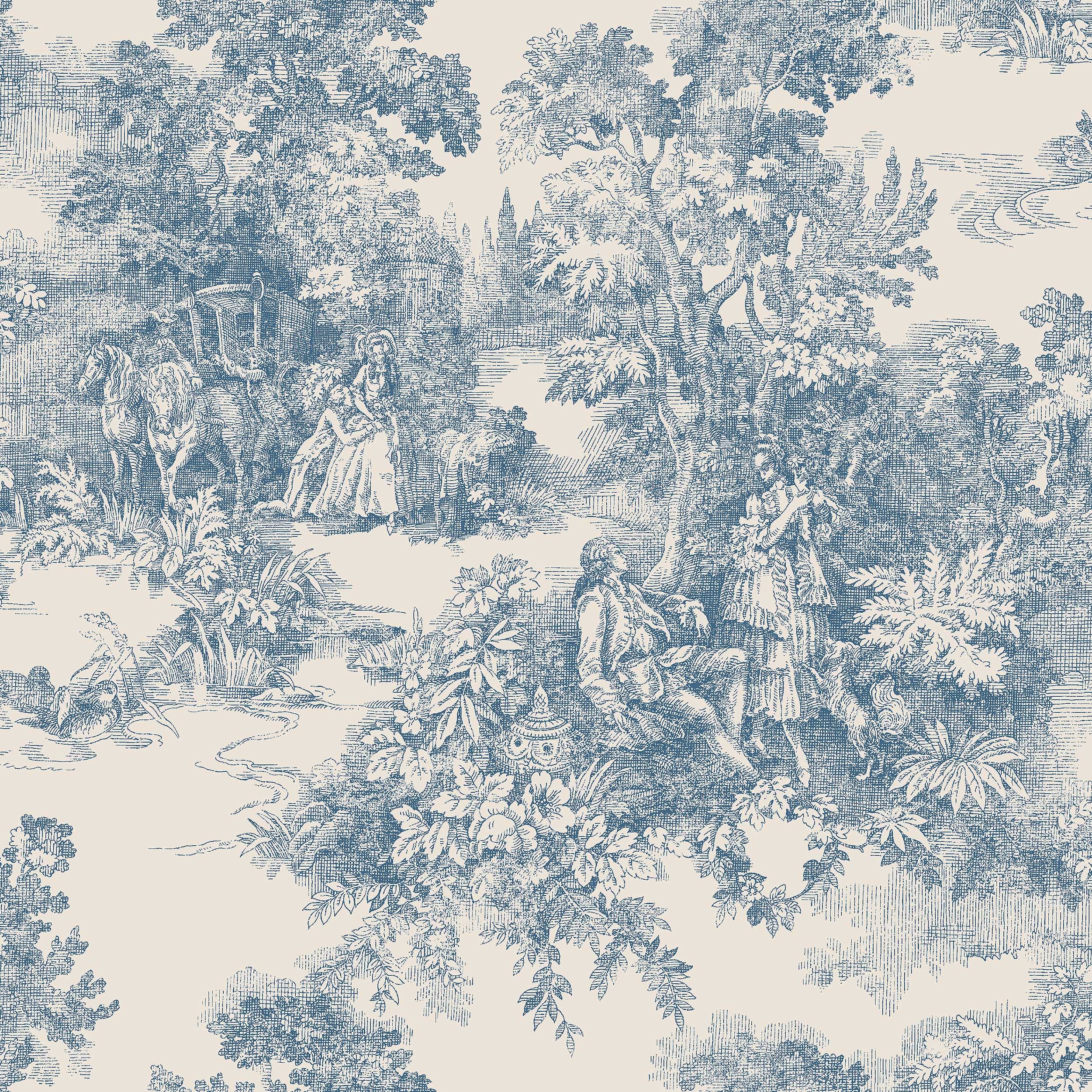Toile de Jouy, blå