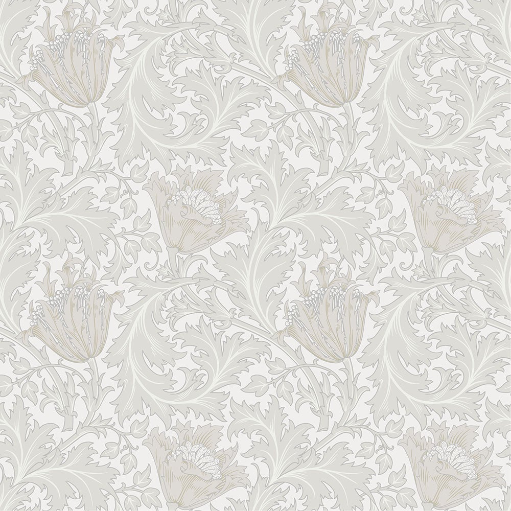 Anemone - W. Morris, vit tapet