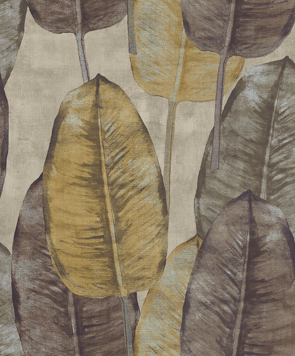 Rubber Tree, gråbeige tapet