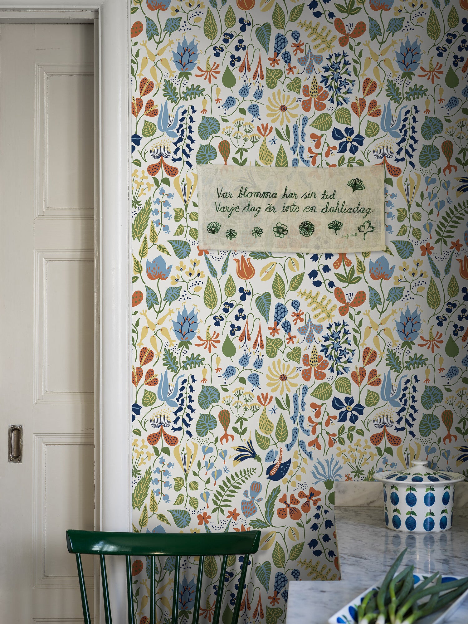 Stig Lindberg Herbarium, blommig ljus